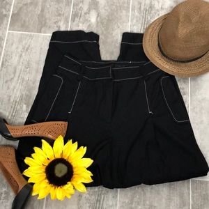 MANTECO High Waisted Tapered Black Pants Designed in Australia